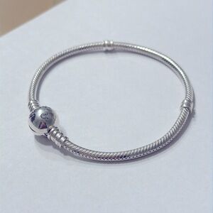 Pandora Retired Mickey Clear CZ Clasp Moments Bracelet